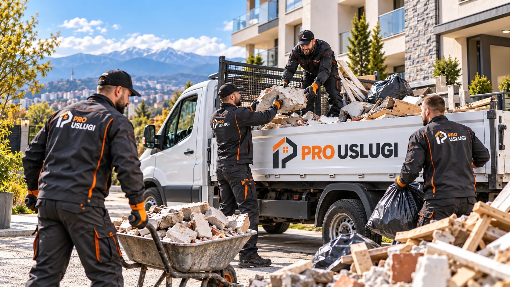 PRO USLUGI при извозване на строителни отпадъци